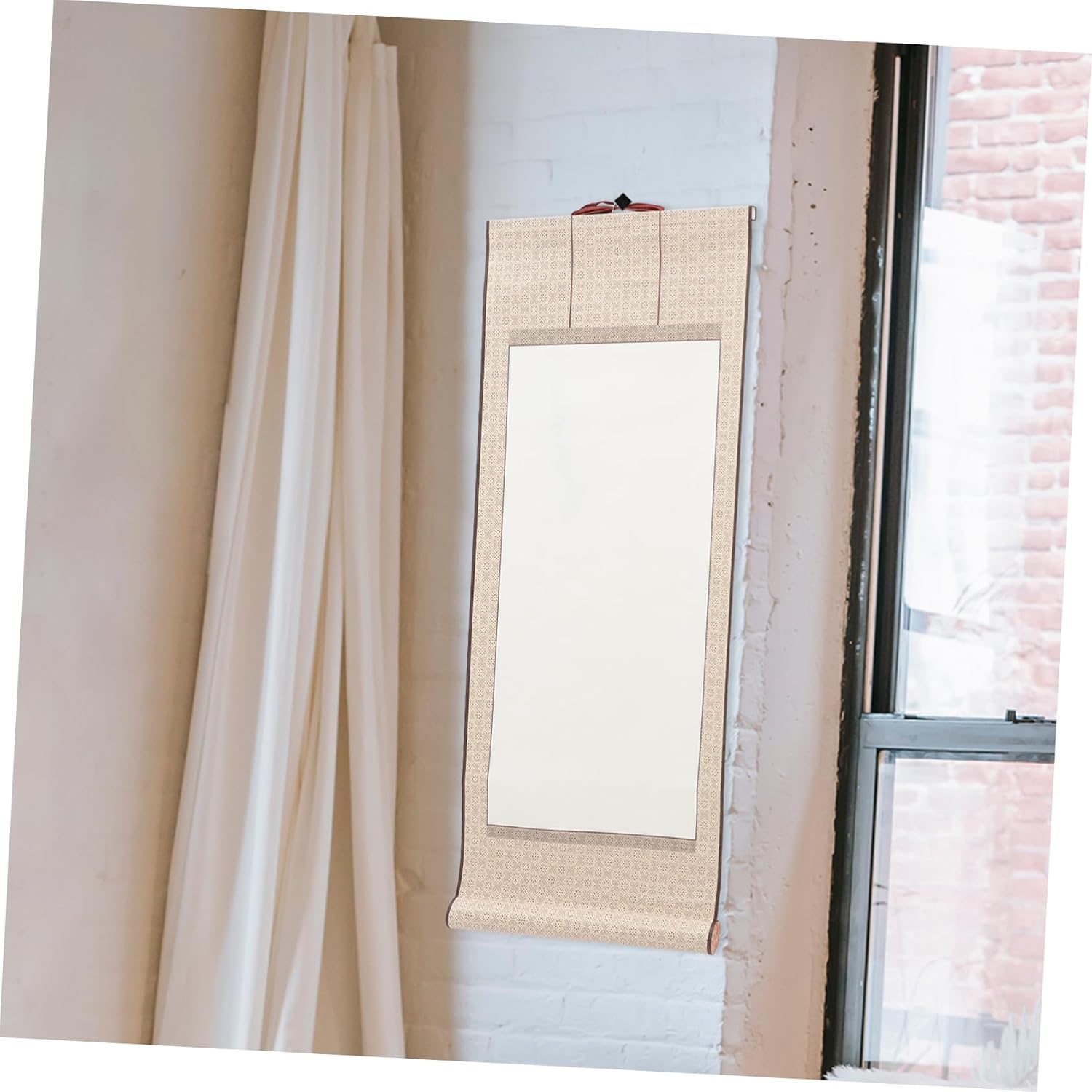 Anneome 2pcs Mini Blank Calligraphy Scroll Paper Hanging Wall Scrolls for Chinese Rice Paper Writing and Drawing Practice Lightweight Portable Art Display for Home and Bedroom