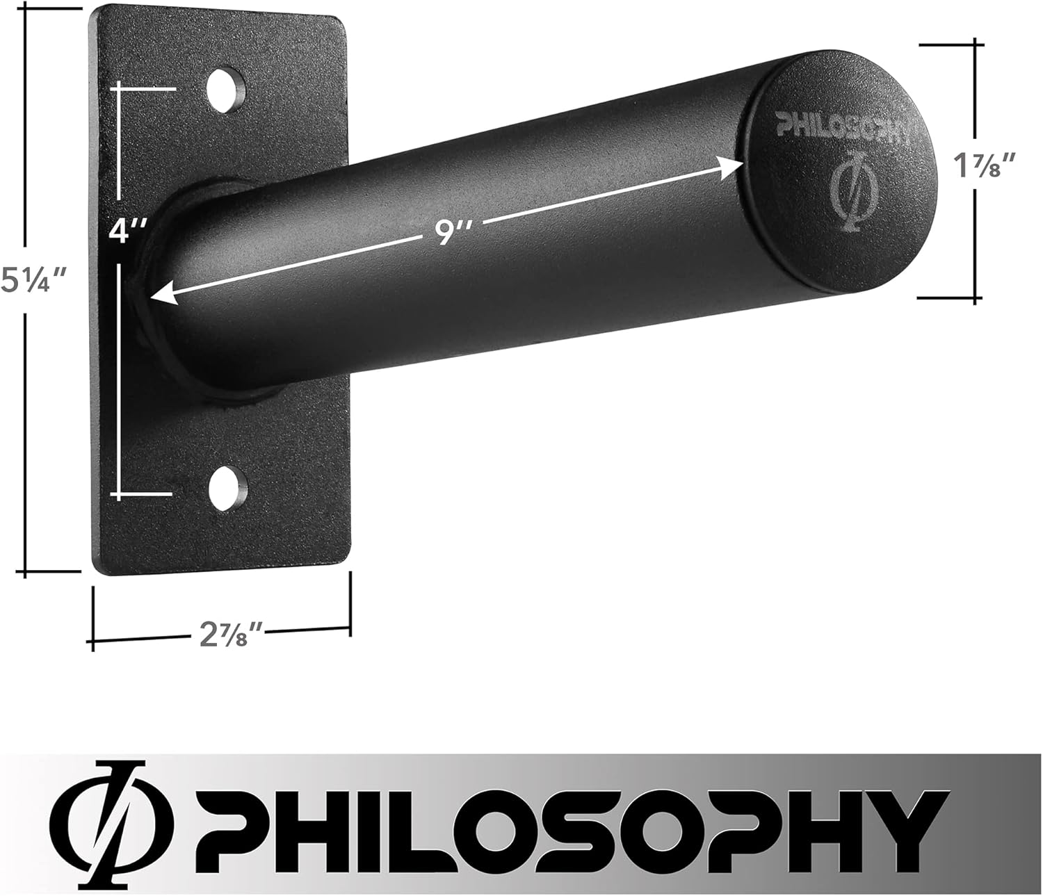 Philosophy Gym Wall Mounted Olympic Weight Plate Holder, Fits 2" Weight Plates