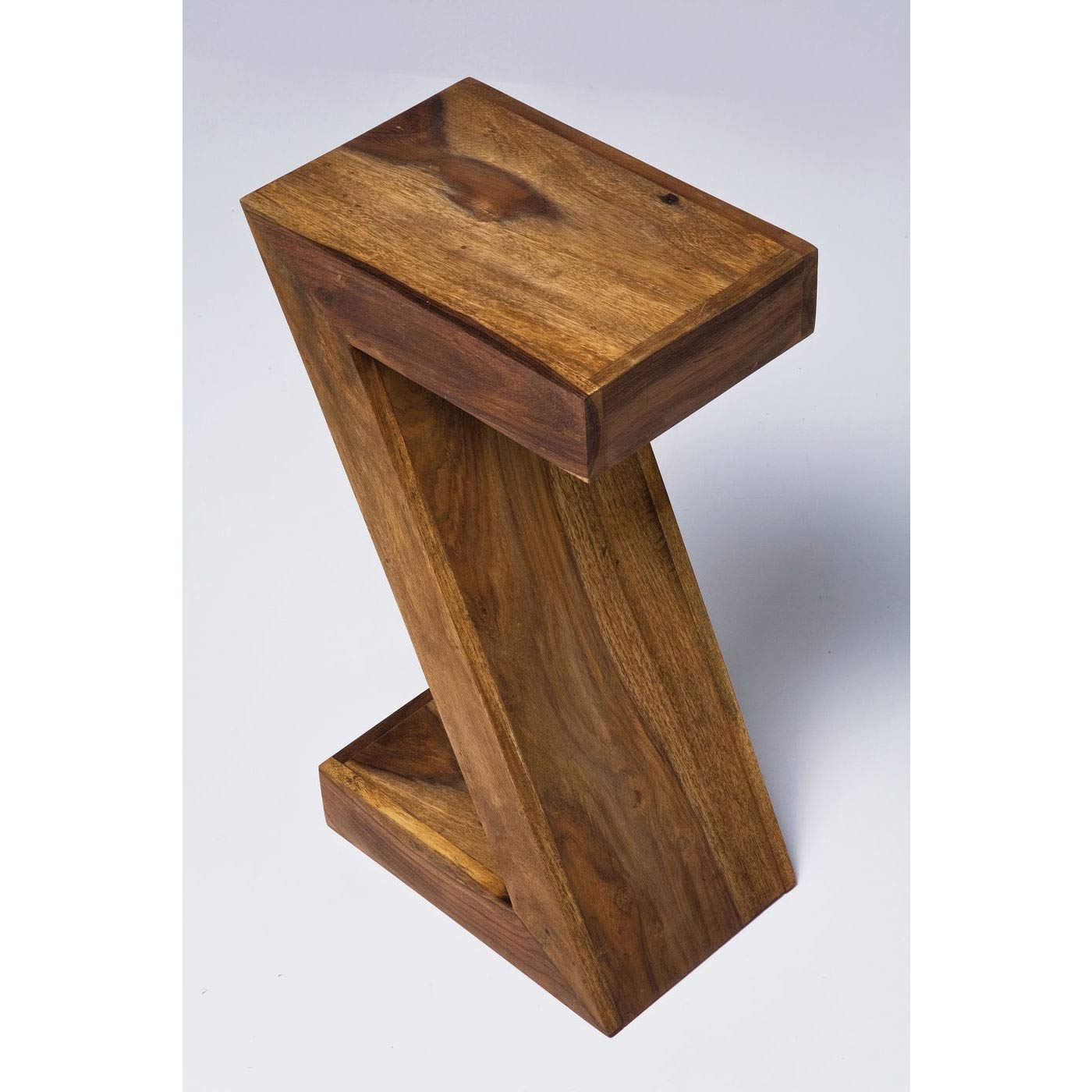 Kare Design Beistelltisch Authentico Z, Braun, Holz, Boho, Nachttisch, Couchtisch für Wohnzimmer, Schlafzimmer, Büro, 55x30x20cm (H/B/T)