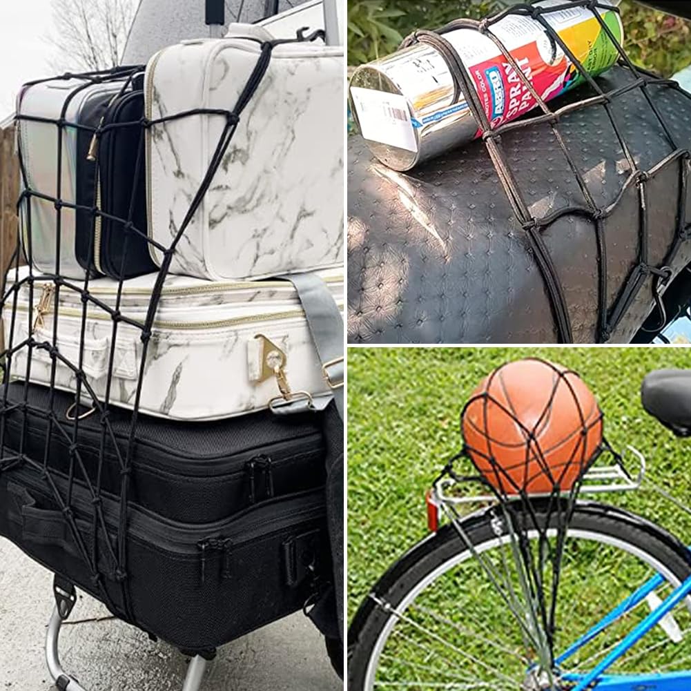 Filet à Bagages pour Paniers de Vélo et Moto - Elastique, Filet de Casque, Adult, Filet À Bagages, À Bagages Elastique, Casque,Vélo Moto Net, Accessoires TransportAccessoires de Transport