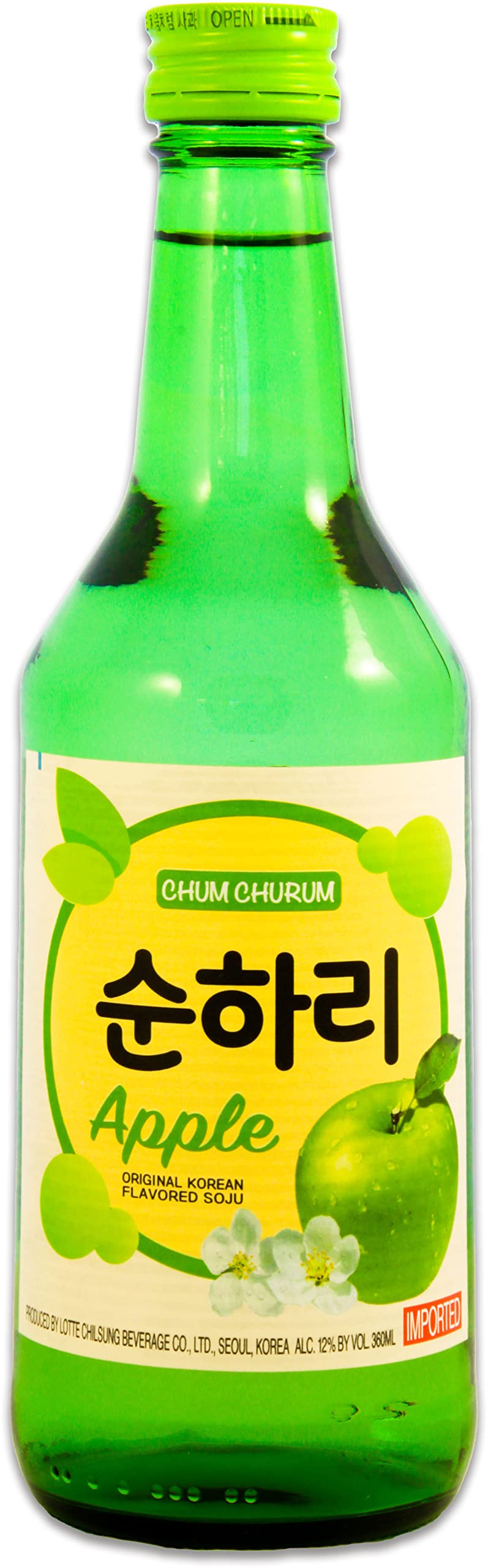 Chum Churum Soju Apple Flavor 360ml | Soju mit Apfelgeschmack Alk. 12% vol.