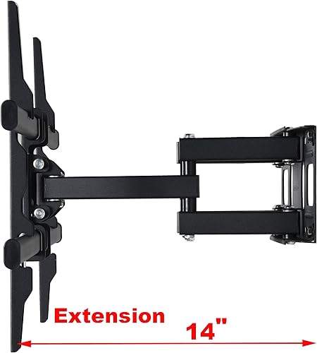 Miniatura 7 de Movimiento completo articulación de inclinación VideoSecu para soporte de TV. Negro