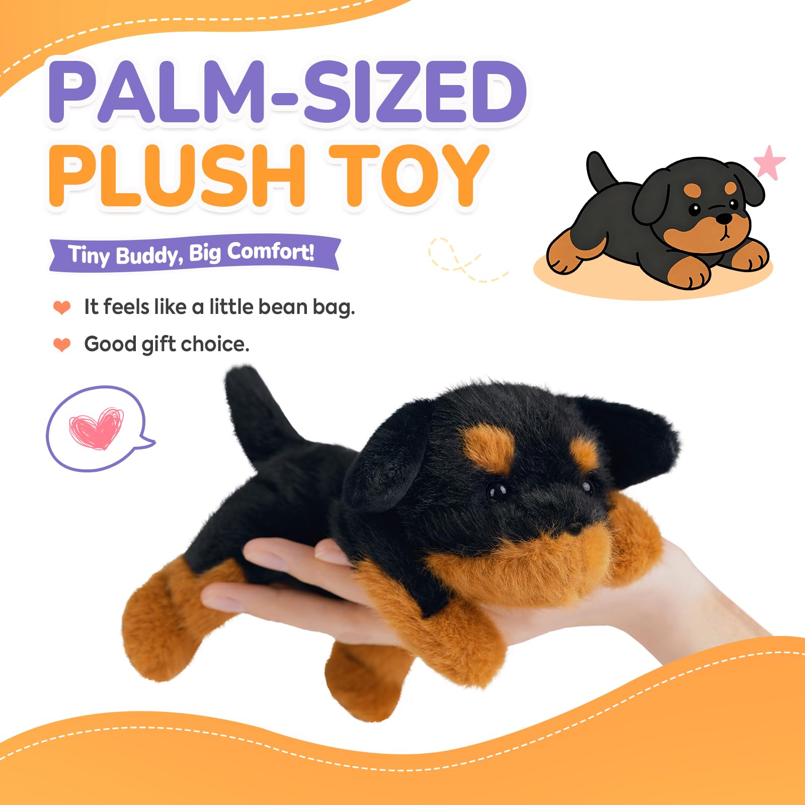 cootie クッション2セット クーティー kj rottweiler Amazon.com: PEACH CAT Rottweiler Dog Plush Cute Dog Stuffed
