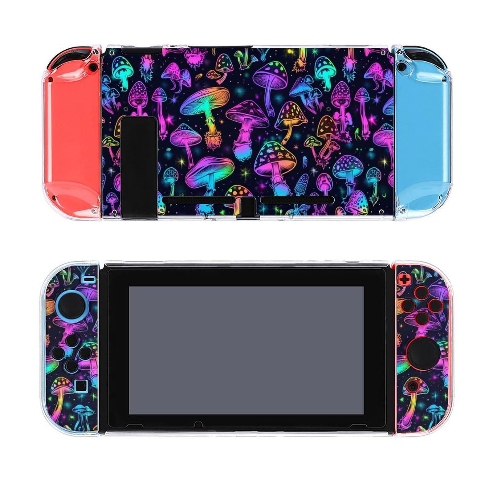 Coque de protection d'écran en forme de champignon pour console Switch et Joy-Cons