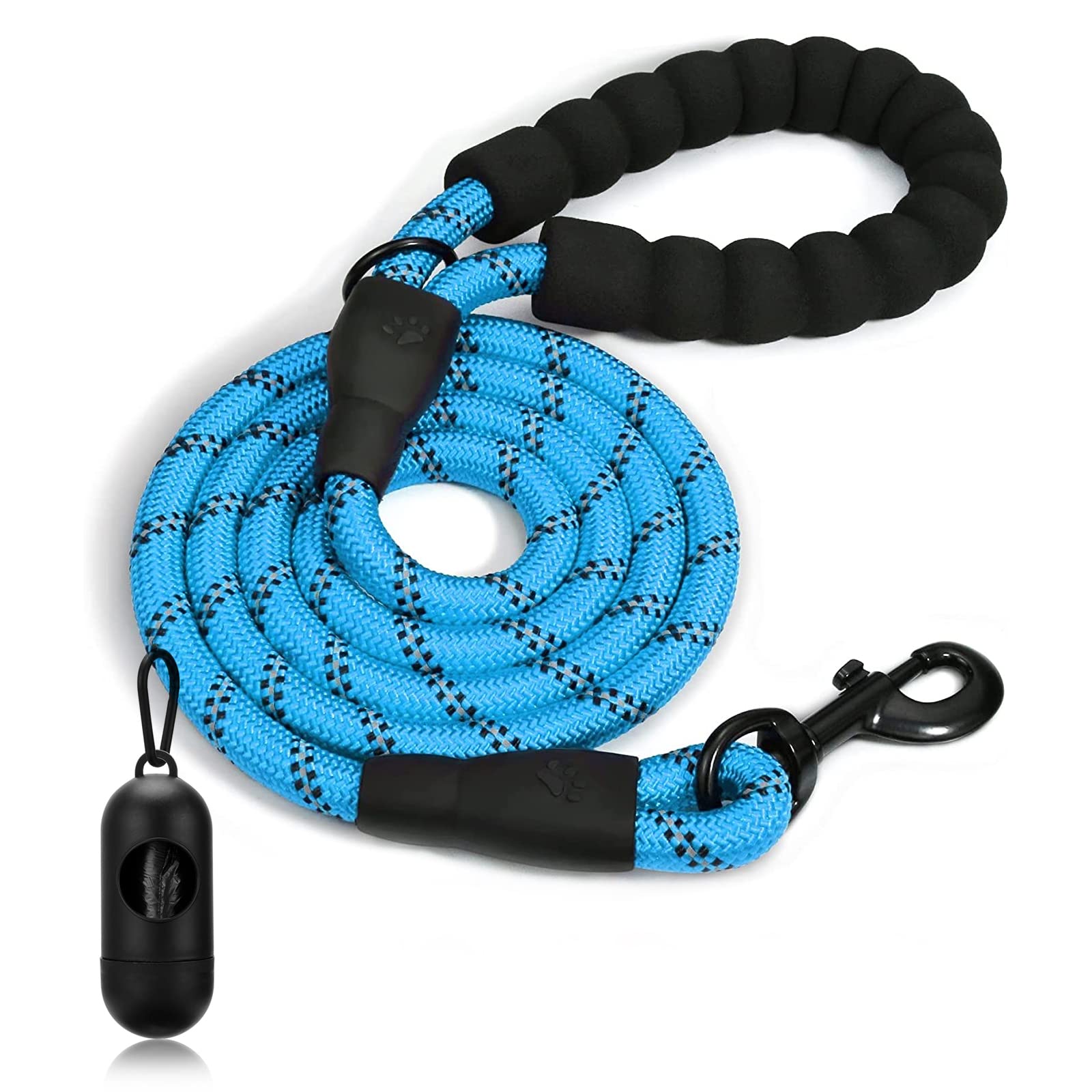 CHENEDY 6FT Strong Dog Lead with Comfortable Padded Handle and Highly Reflective Threads for Small, Medium and Large Dogs (6-FT,blue)