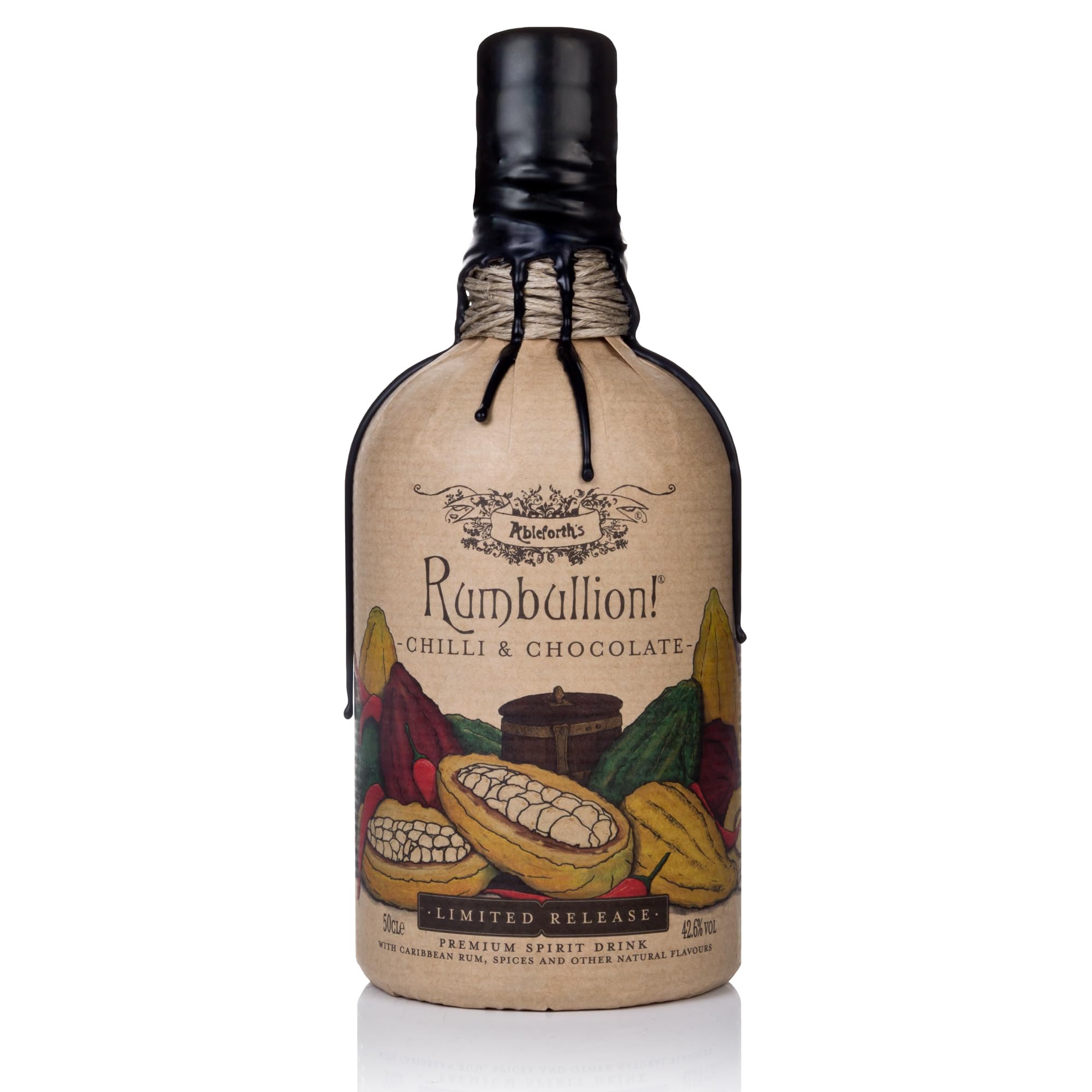 Rumbullion! Chilli and Chocolate, - 42.6 Percent ABV Spiced Rum Flavoured with Cocoa Nibs and… (50cl)