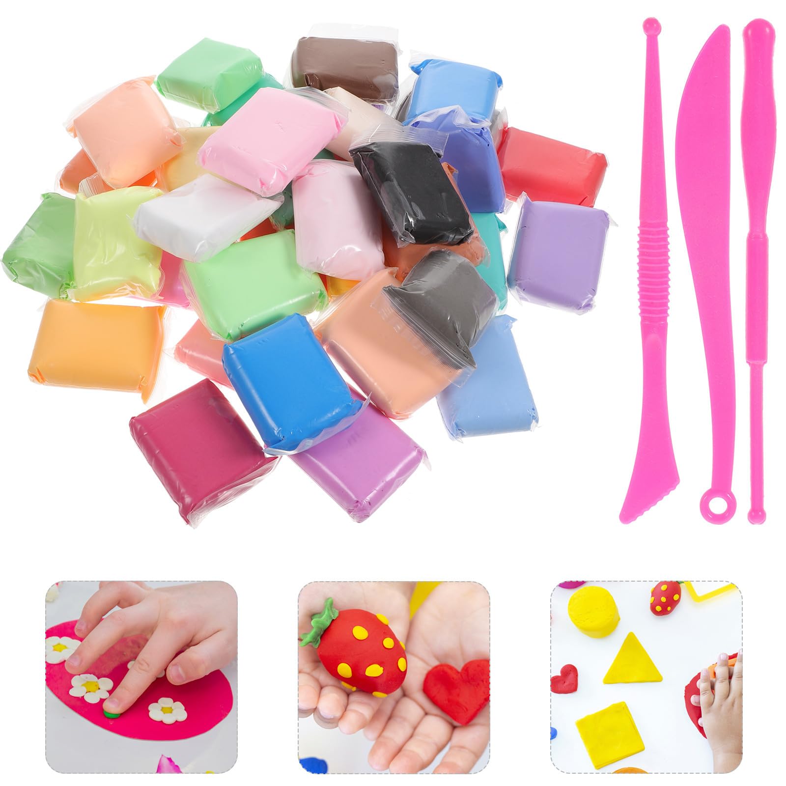 Kit de Manualidades de Arcilla para Niños, 36 Piezas, Juego DIY