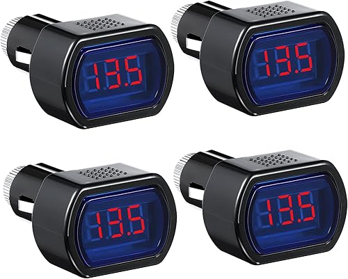 4 unidades DC 12V-24V LED Digital Car Voltímetro Vehículo Medidor de Voltaje Monitor para Auto Coche Motocicleta Camión