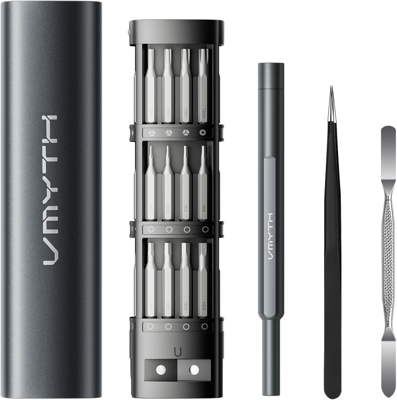 46 in 1 Mini Precision Screwdriver Set, Mini Magnetic Screwdriver Set, 360° Rotation Screwdriver Kit, Mini Screwdriver for Repairing Electronics Suitable for disassembling watches, glasses, Mac, PS4, hard drives, computers, iPhones, etc. Made of S2 material