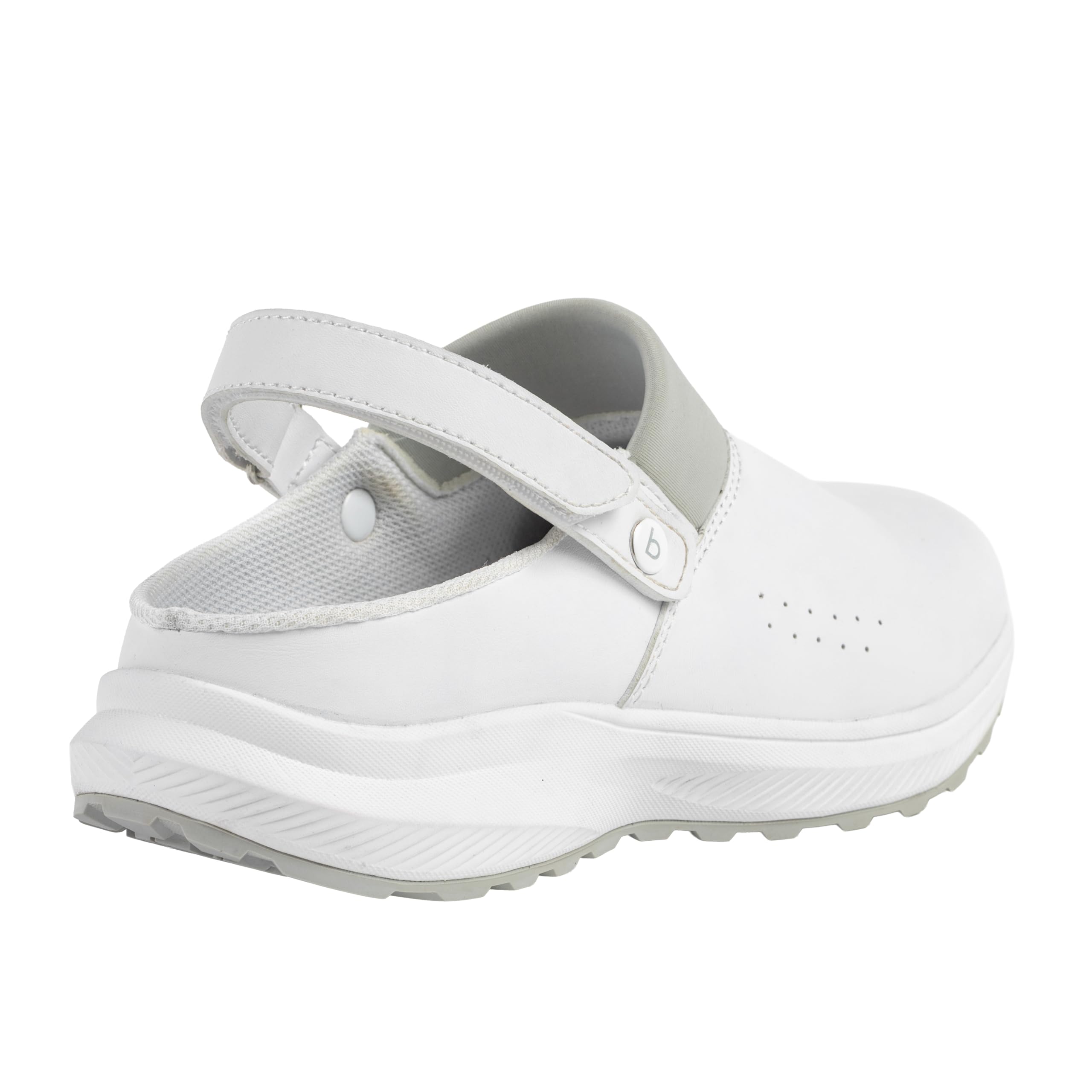 B-well Kai Medizinische Clogs Weiß – Arbeitsschuhe Pflege Damen & Herren, Krankenschwester Schuhe, rutschfest, Anatomische, Eva/Gummi Sohle