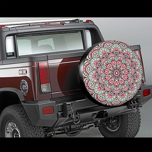 Miniatura 2 de Mandala - Funda protectora para neumáticos de repuesto, a prueba de polvo, para remolque, caravana, SUV y muchos vehículos, 17 pulgadas