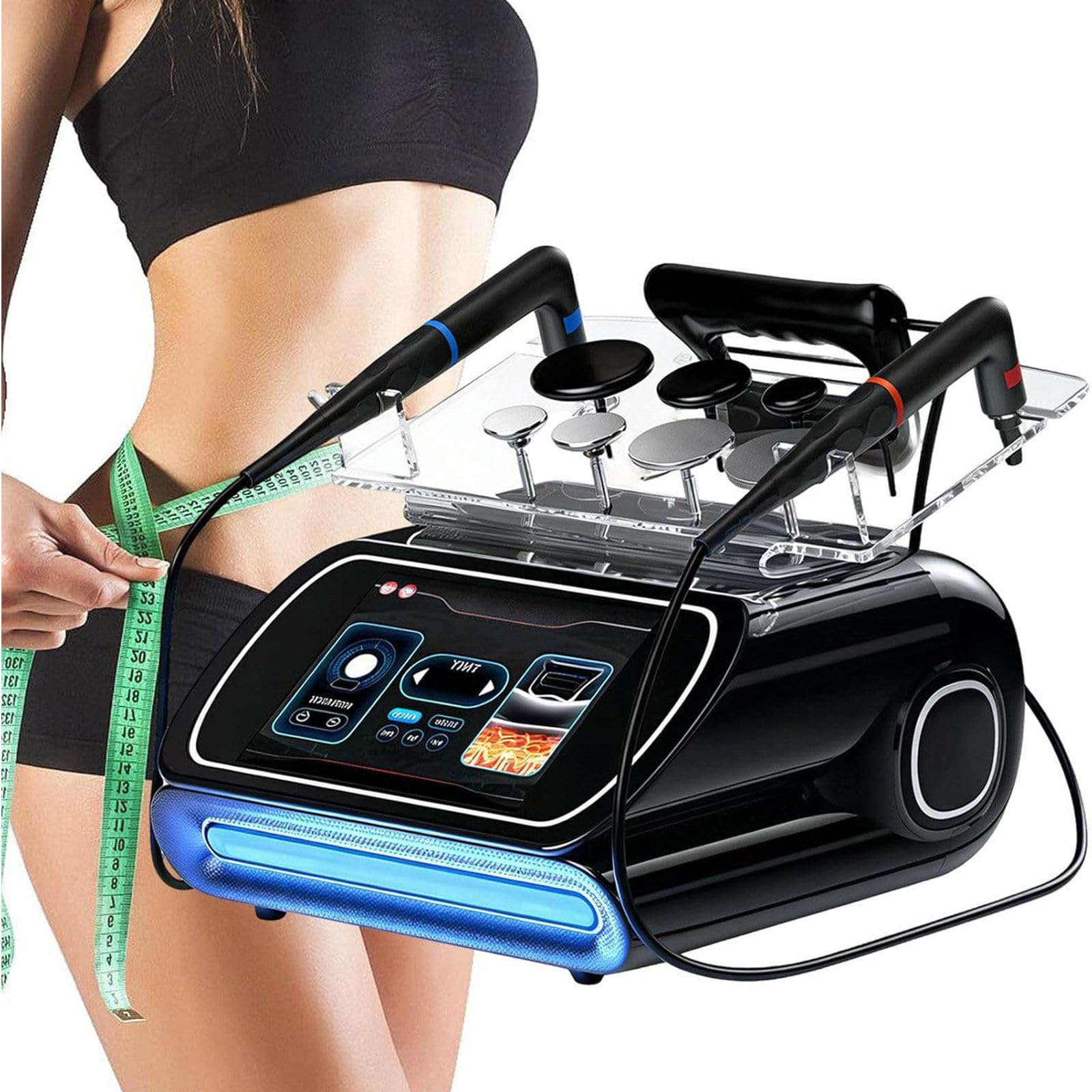 DDZJTPP 448KHz Portable Weight Loss Diathermy Machine, Tecar Therapy Machine, Skin Tightening Machine,Diathermy Slimming Machine Pain Relief Skin Tightening Deep Care