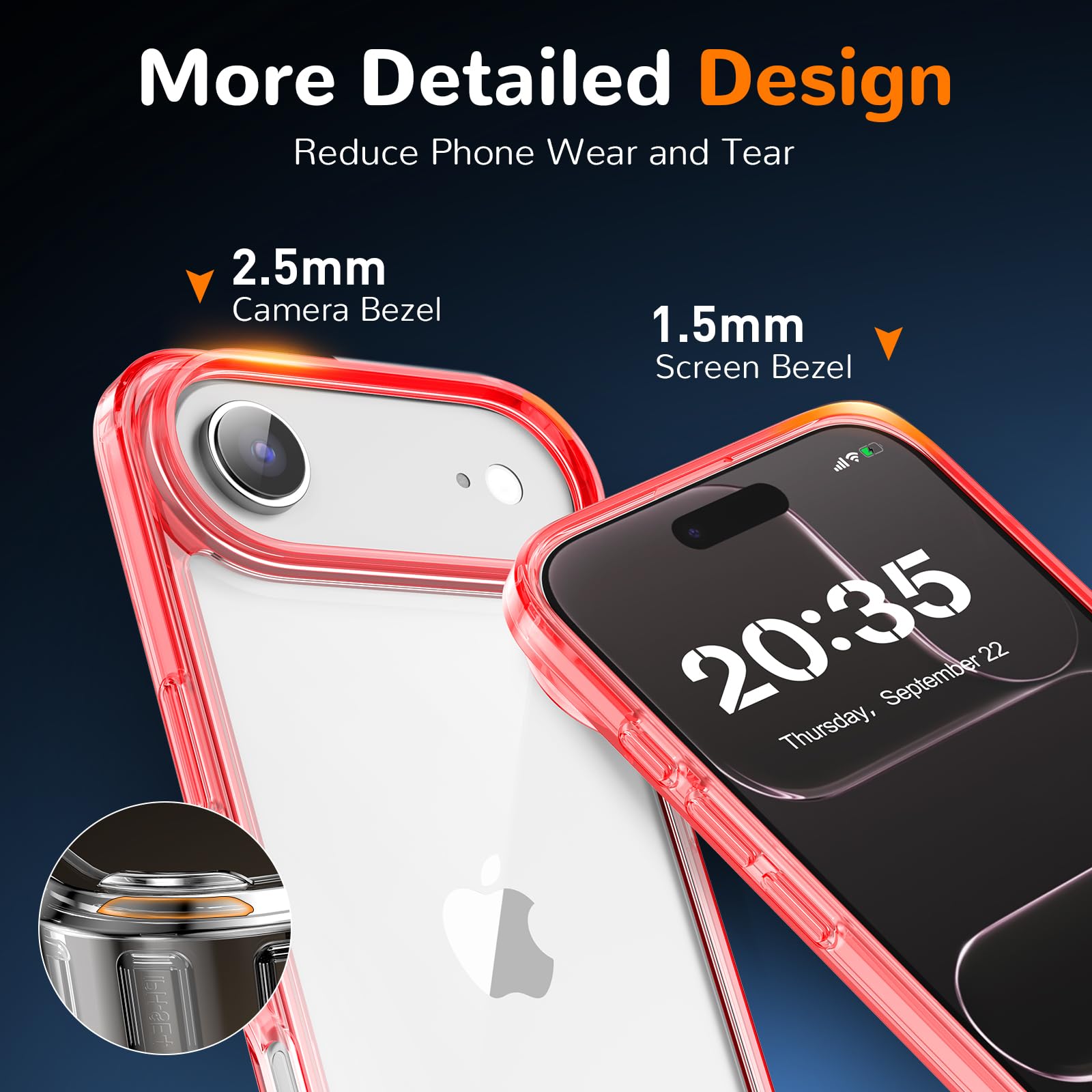 Clear Case for iPhone 15, Ultra Thin, Shockproof TPU Cover, Anti-Yellowing, Crystal Clear, Phone Case for Apple iPhone 15 - Clear — view 239