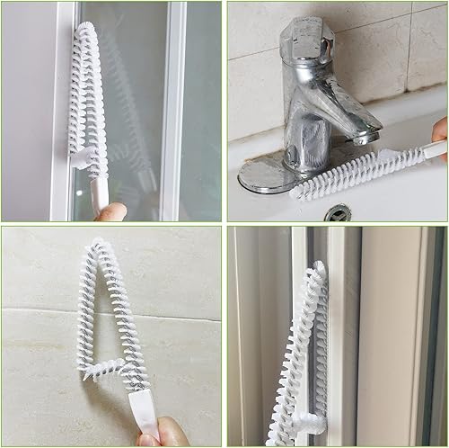 Miniatura 6 de Trycooling Herramientas de limpieza de ranura de mano Herramientas de limpieza de puerta ventana pista cocina cepillos de limpieza (4 piezas)