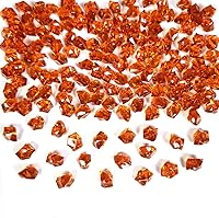 Vista 11 de HappyFiller 14 OZ Gemas acrílicas de imitación de cristal en forma de roca de hielo azul, transparentes mixtas para llenar jarrones de vidrio