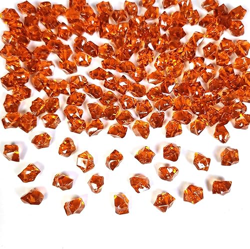 Miniatura 10 de HappyFiller 14 OZ Gemas acrílicas de imitación de cristal en forma de roca de hielo azul, transparentes mixtas para llenar jarrones de vidrio,