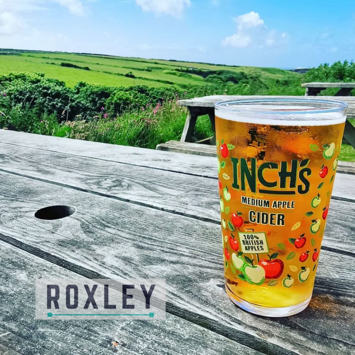Roxley Grand verre à bière à cidre de 5,1 cm avec 2 tapis de bière
