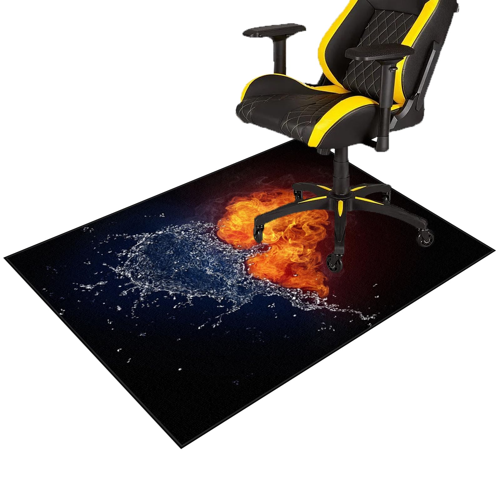 Fcenghox 690A Heavy Duty Gaming Chair Mats For Carpeted And Hardwood Floor, Office Chair Mat For Carpet Floor Protectors For Rolling Chairs, Computer Desk Chair Mat For Home And Office, Protector Rug 100 X 120 Cm