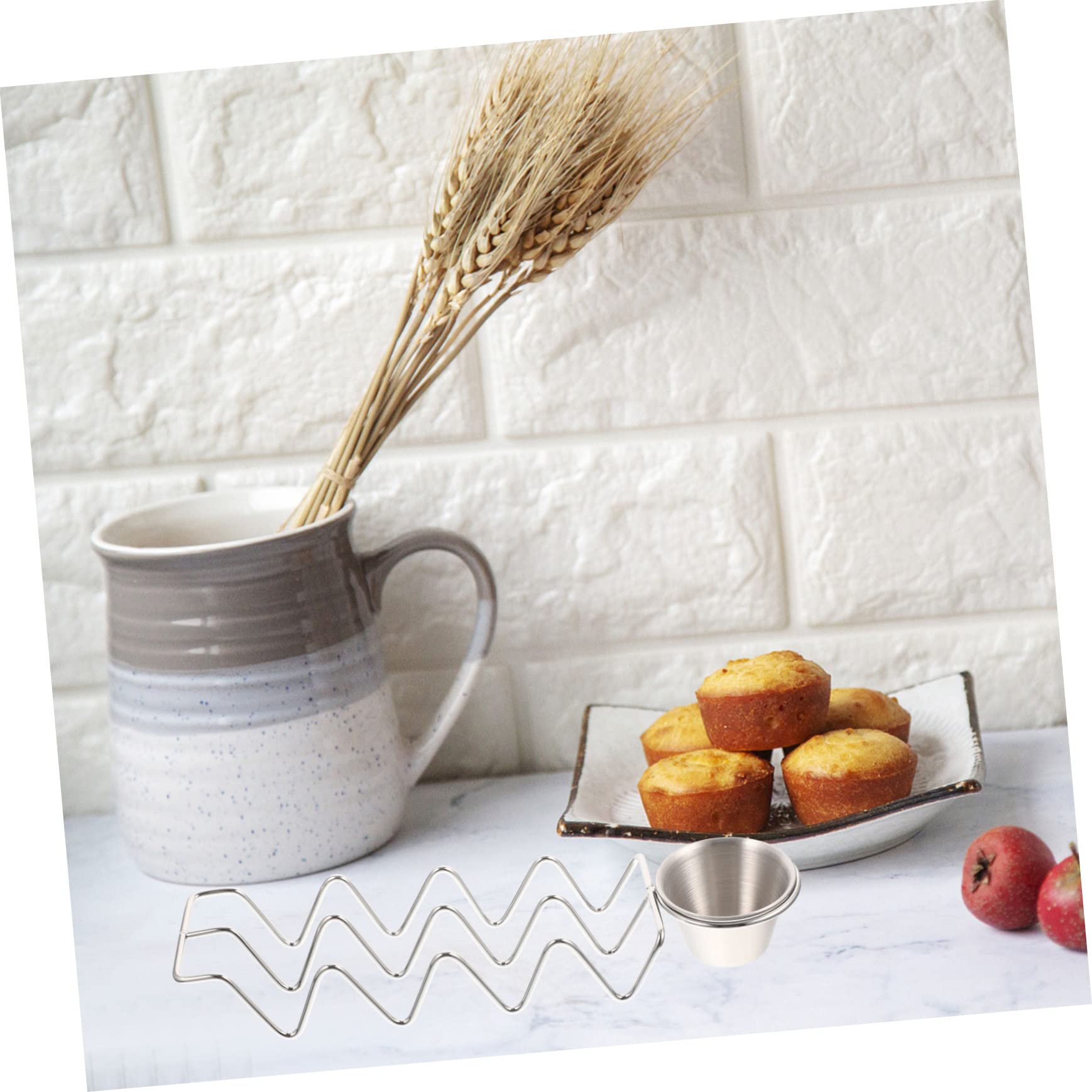 FUNOMOCYA Tortilla Stand Condiment Serving Tray Bandejas Para Comida Burrito Tortillas Mexico Taco Holder Wire Holders for Cords Taco Shell Holder Tortilla Serving Stand 304 Stainless Steel