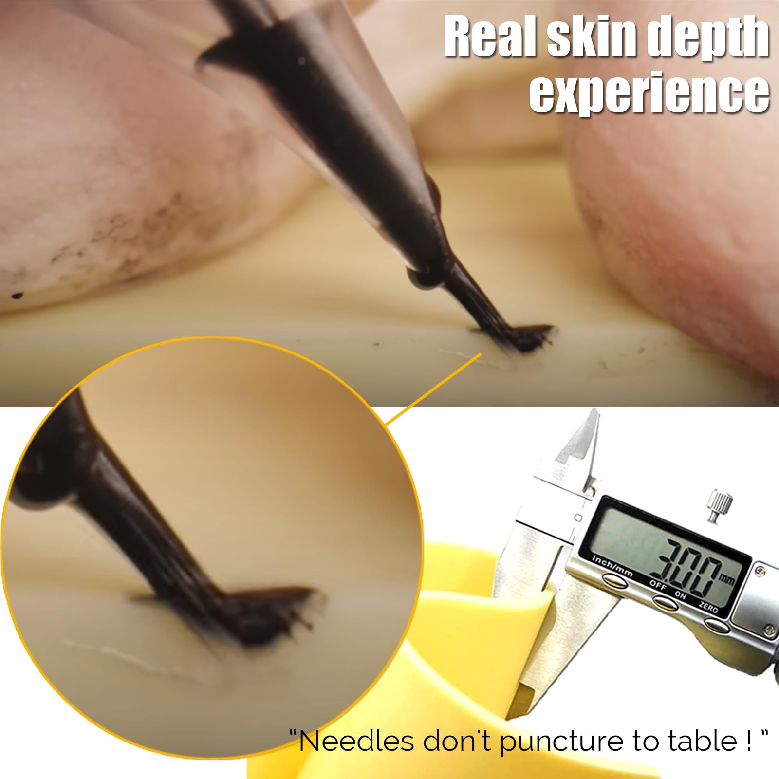 3MM Tattoo Practice Skin Ink Caps - MIUXIA 5Pcs Tattoo Fake Skin 1000Pcs Medium Ink Cups with Base Kit Includes Pigment tattoo Caps Medium and Best Tattoo Skin Thick Tattoo Supplies……