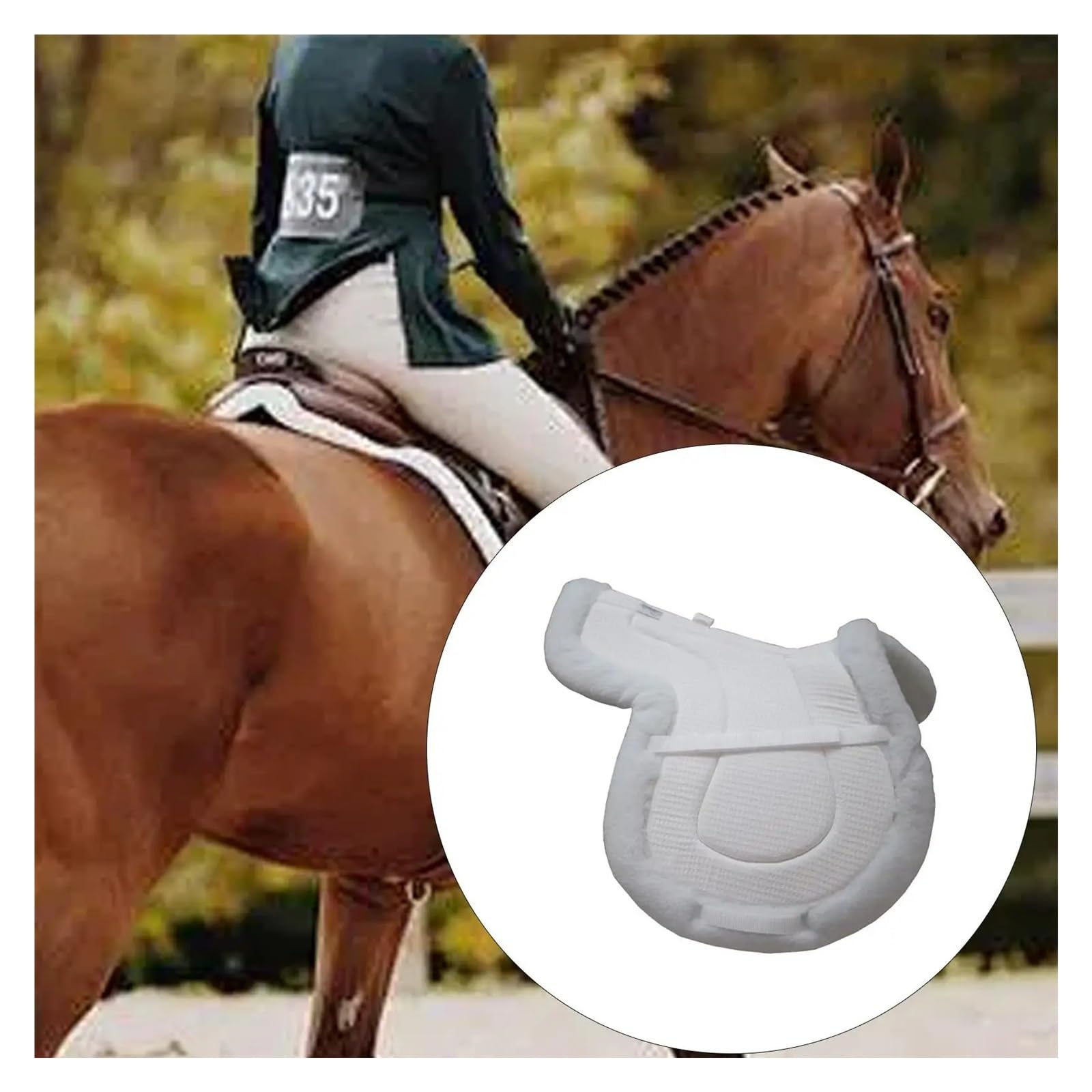 Almohadilla for Silla De Montar Caballo, Lavable, Práctica Para Caballos