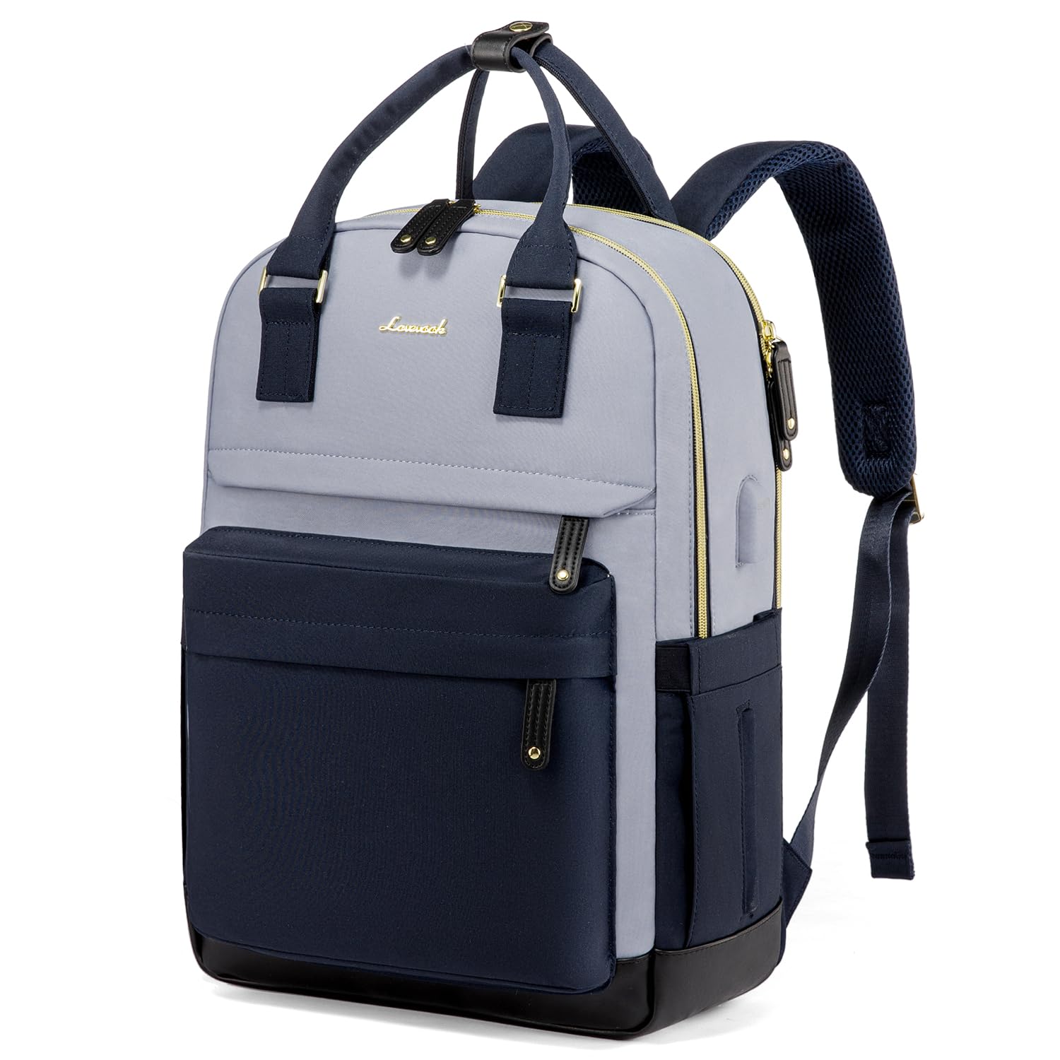 LOVEVOOK Travel Laptop Backpack Women, 15.6 Inch Anti-theft Laptop Bag with USB Port, Fashion Waterproof Computer Backpacks Teacher Nurse Backpack