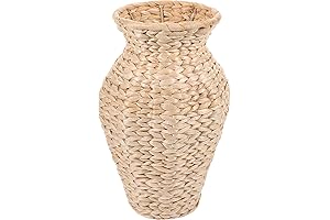 Amosfun Rattan Flower Vase: Natural Charm for Floral Displays