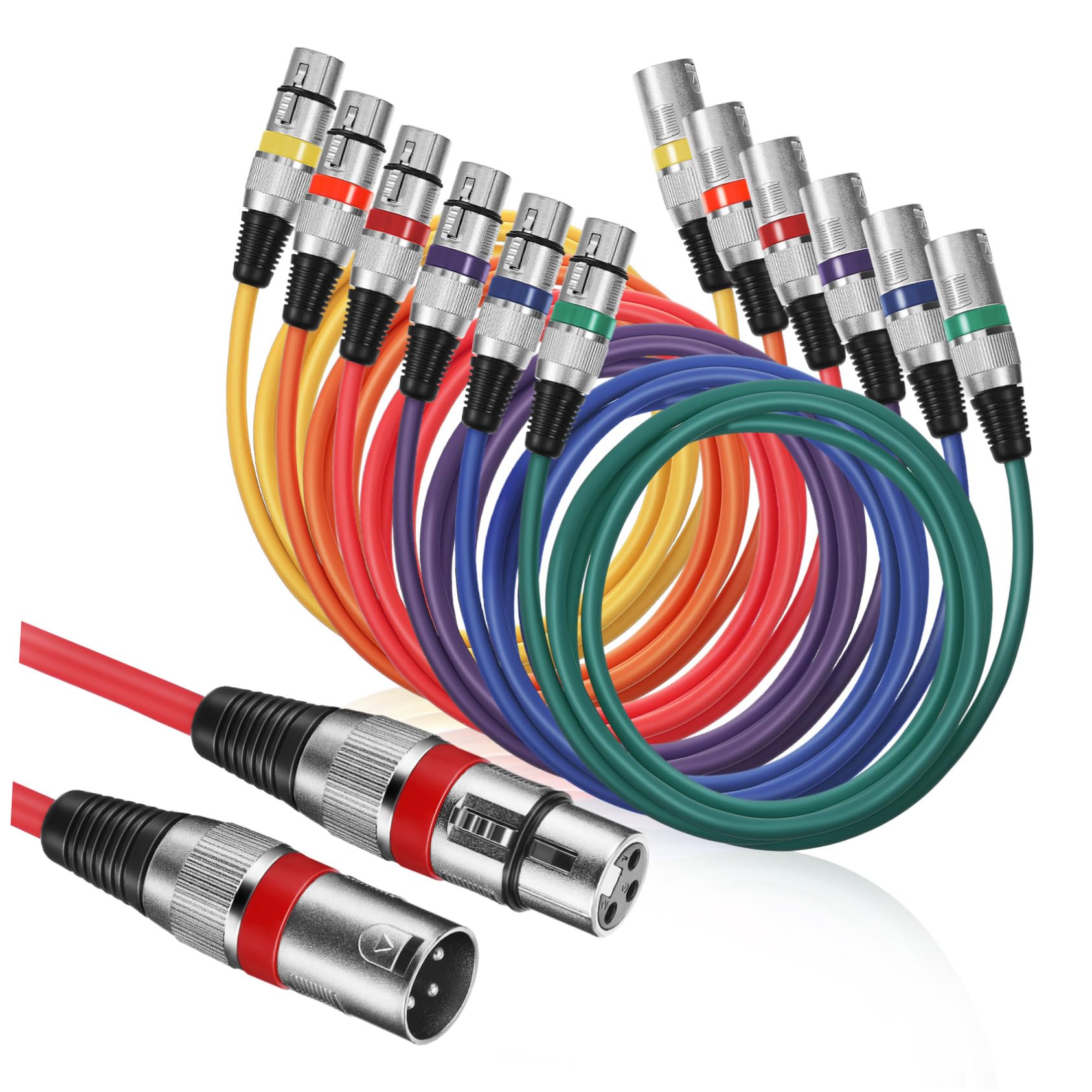 DOITOOL Cables de Audio Xlr Cable de Micrófono Xlr Macho Hembra para Altavoz Escenario de Mezclador de Audio