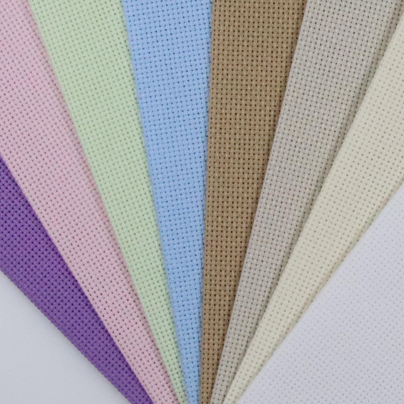 KCS 8 pc of 12" x 18" (30cmx45cm) 18 Count Cotton Aida Cloth Cross Stitch Fabric (18CT Colore)
