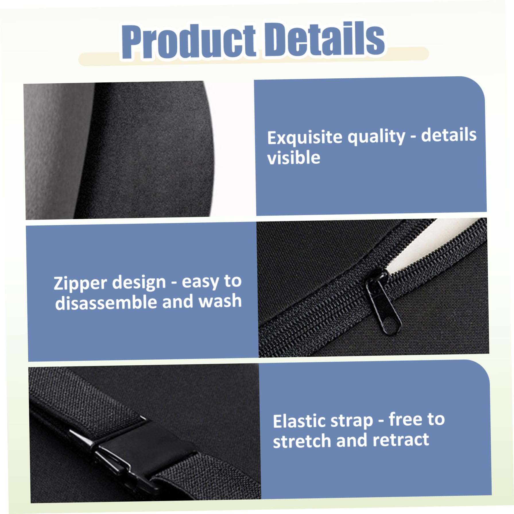 Cuscino lombare, supporto per la schiena comfort in memory foam, supporto lombare staccabile e lavabile per casa, auto, ufficio, sedia