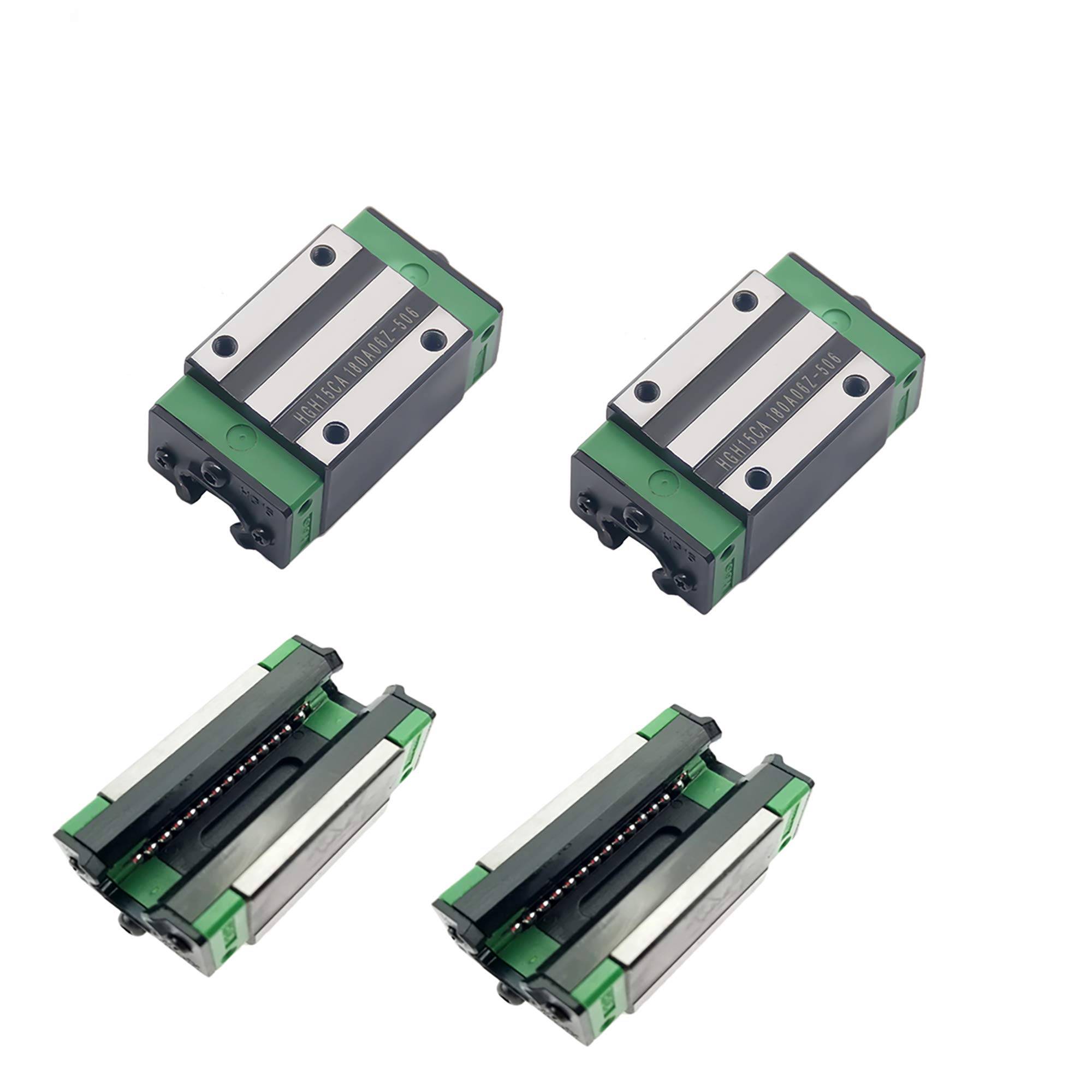Guida lineare in set da 2 pezzi HGR15 da 600 mm, binario lineare con 4 blocchi scorrevoli, per stampanti 3D, macchine CNC, dispositivi elettrici, macchine mediche