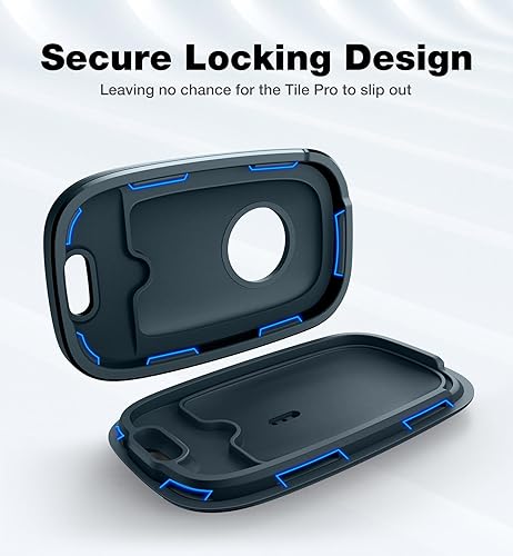 Miniatura 4 de SURITCH Funda para Tile Pro 2022, soporte Tile Pro con mosquetón antipérdida, llavero de cubierta protectora para Tile Pro 2022 - (azul verdoso)