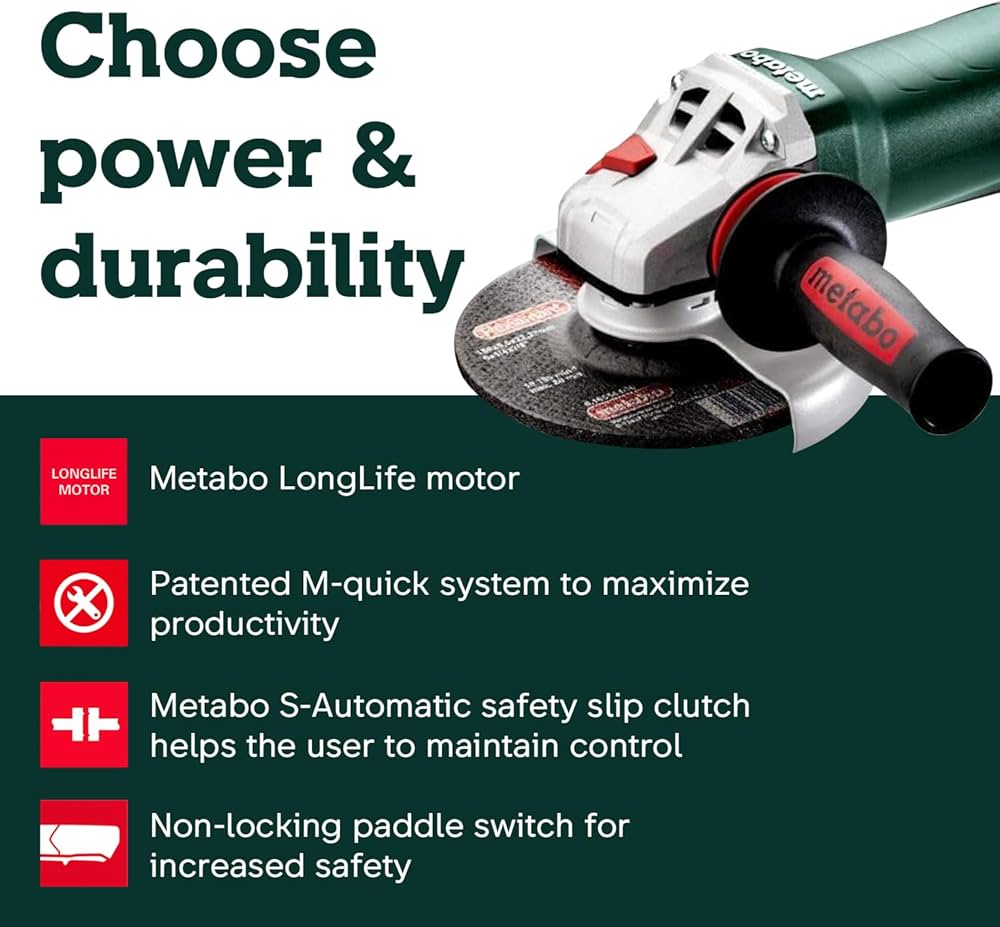 Metabo We 15-150 Quick 6" Angle Grinder