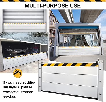 Dam Easy Flood Barrier for Home, Reusable Heavy Duty Aluminum Flood Water Barrier Door, Module Design Flood Control Baffle Door, Detachable Rain Water Baffle for Entrance Basement Garage