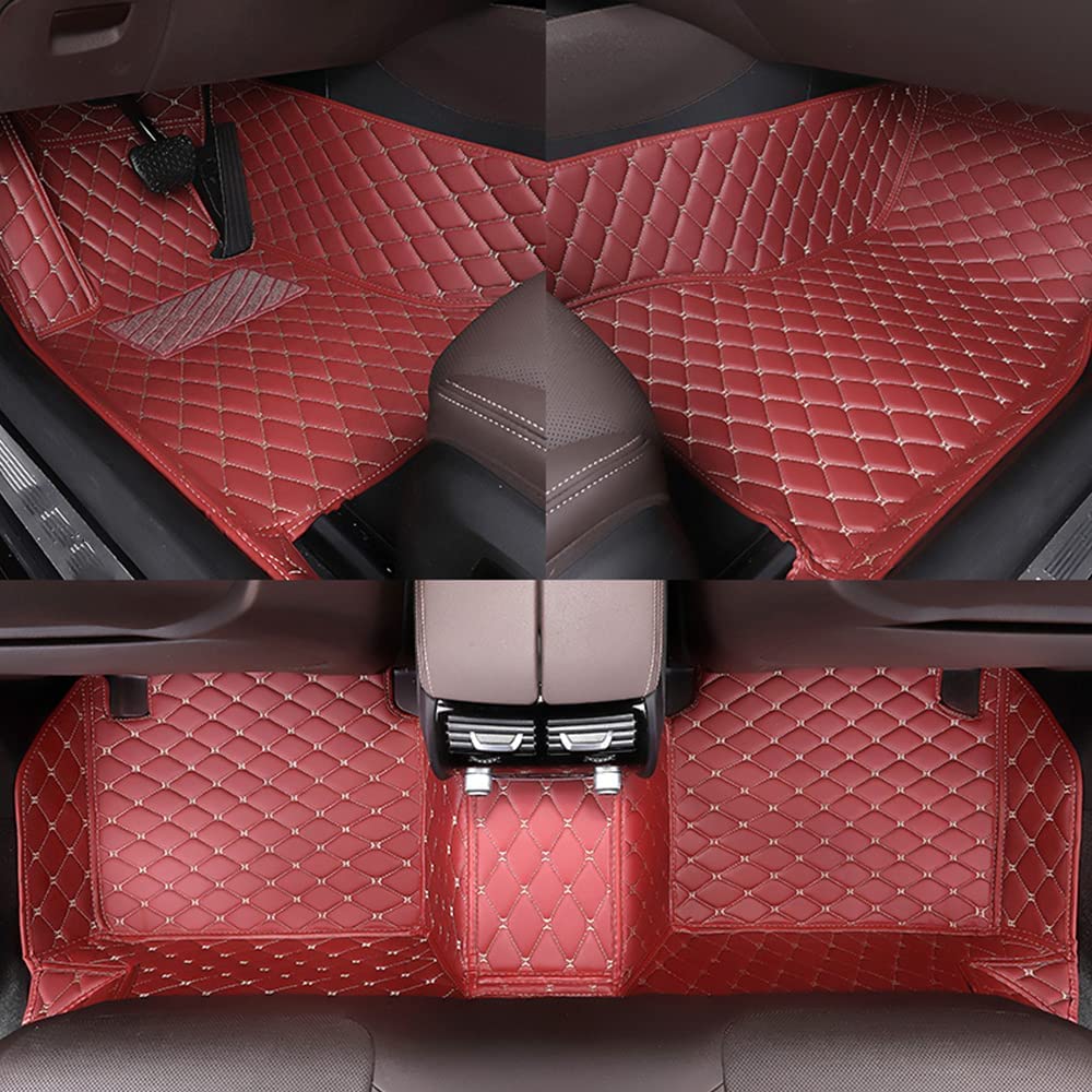 HAIT Car Floor Mats Leather Floor Mats for Mazda 6 Coupe 2006 2007 2008 (RHD) All-Weather Floor Mats Set Accessories Non Slip Car Carpet