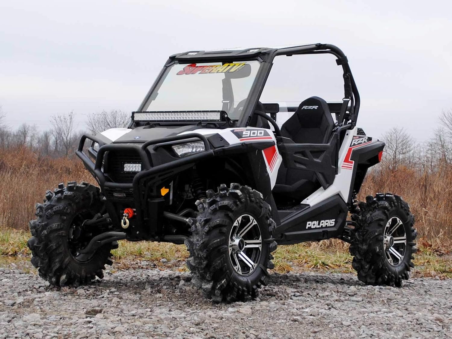 SuperATV Heavy Duty Polaris RZR 900 to 900 S Suspension Conversion Kit (2015-2016) - Black - 1.5" Offset - Includes Rhino Axles, A Arms, Tie Rods, More