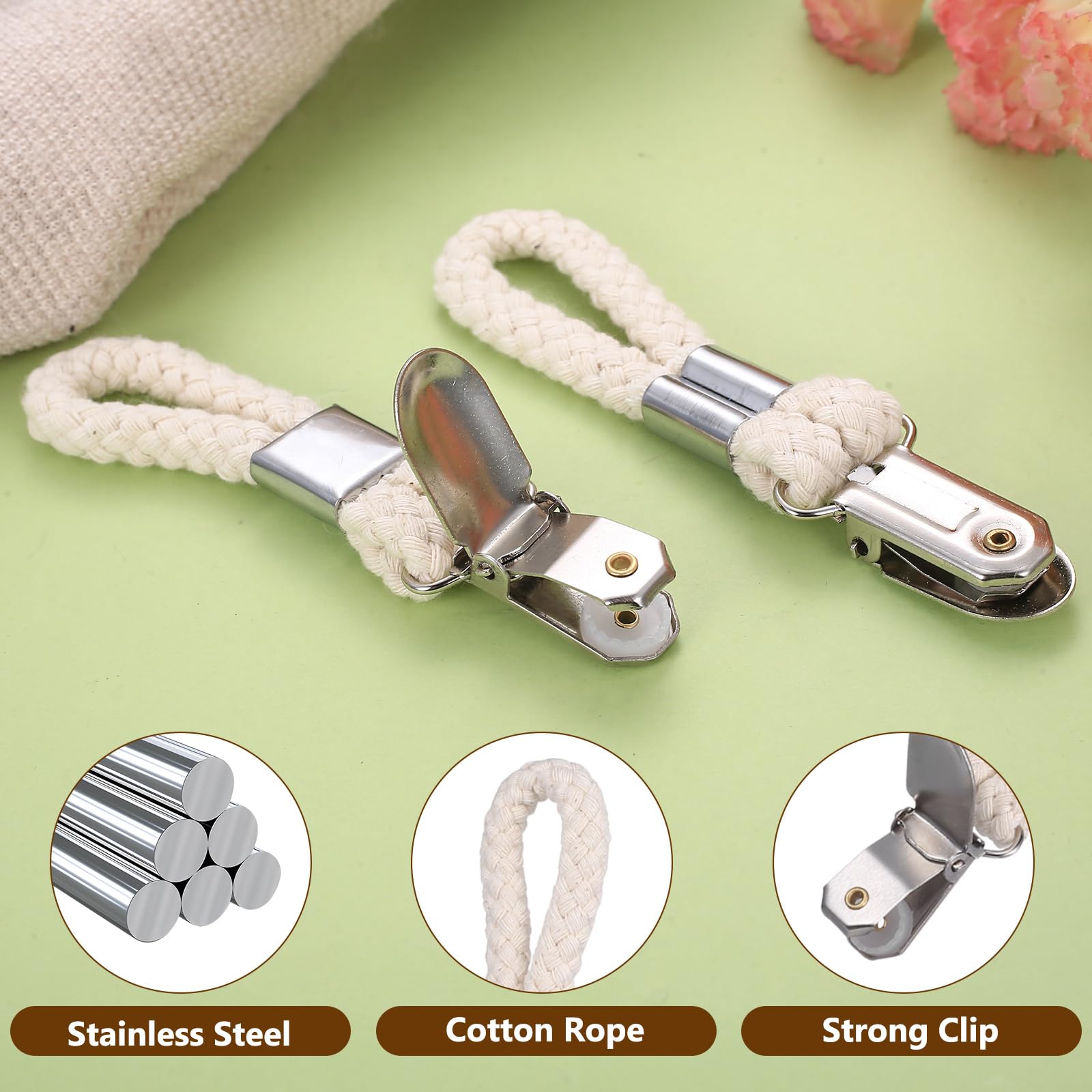 9 Pz Ganci Appendi Asciugamani Bagno, Clip Asciugamani da Appendere, Clip da Appendere in Bagno o in Cucina