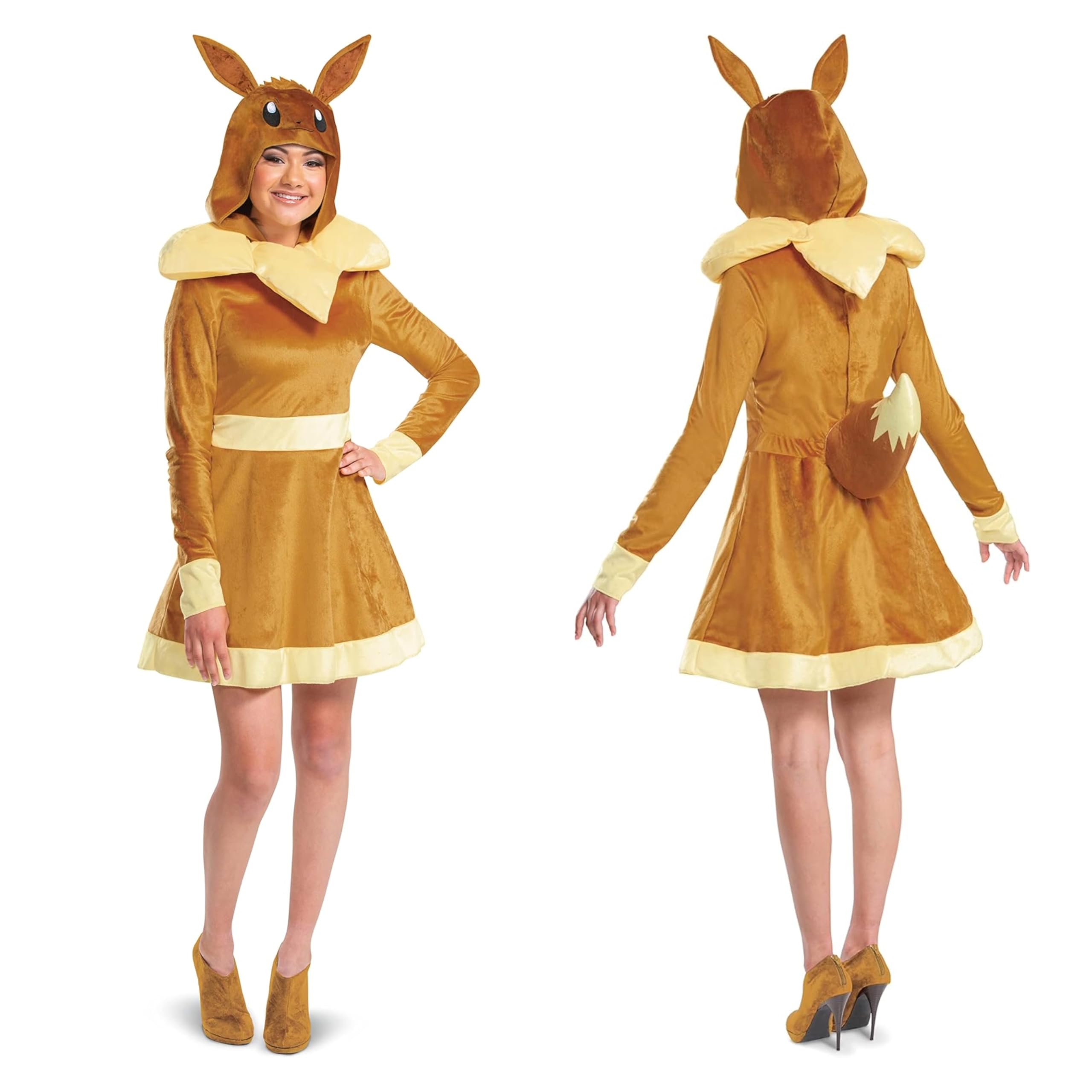 Disguise Disfraz de Eevee, disfraz oficial de Pokemon Deluxe para adultos y tocado