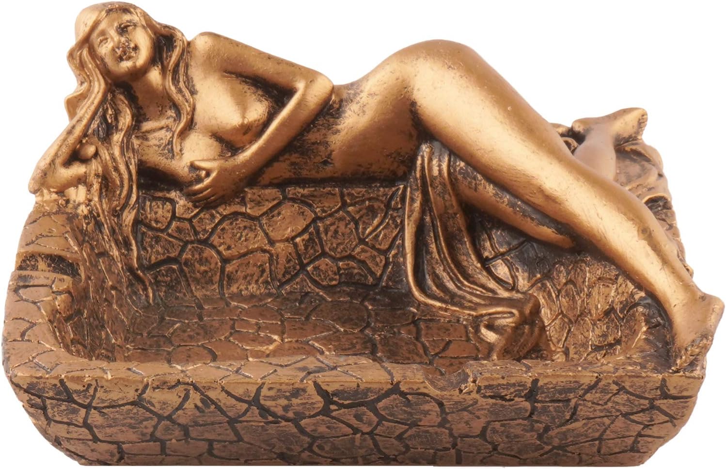 Retro Resin Sexy Long Legs Ashtrays Beauty Cigarette Ashtray Holder for Indoor or Outdoor Use Patio, Office & Home Decoration, Fancy Gift for Men Women (Gold)