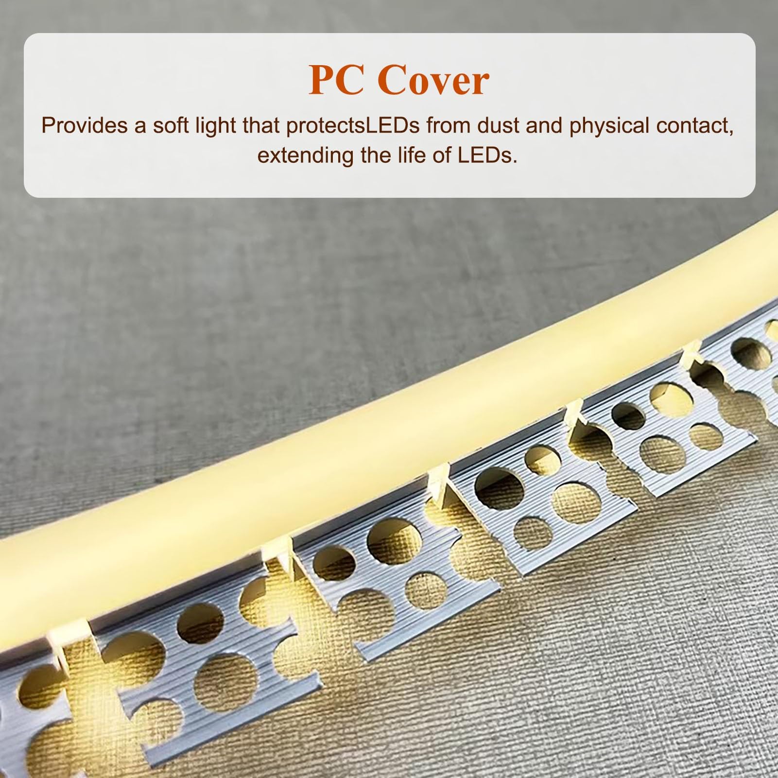 Striscia luminosa pieghevole con diffusore lattiginoso, canale in alluminio da incasso per modanatura curva flessibile a parete e soffitto, lunghezza 2 m
