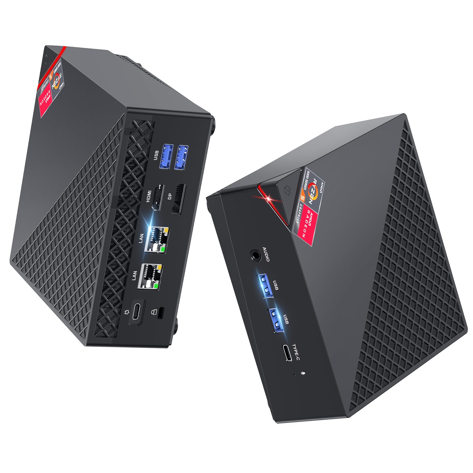 ACEMAGICIAN AM06PRO Mini PC, AMD Ryzen 7 5800U (8C/16T, Fino a 4,4 GHz), Mini Computer 16GB DDR4 RAM 512GB M.2 2280 SSD,AMD Radeon Vega7 2000MHz, Dual Ethernet/WIFI 6/Type-C/per Ufficio, Studio,Gioco