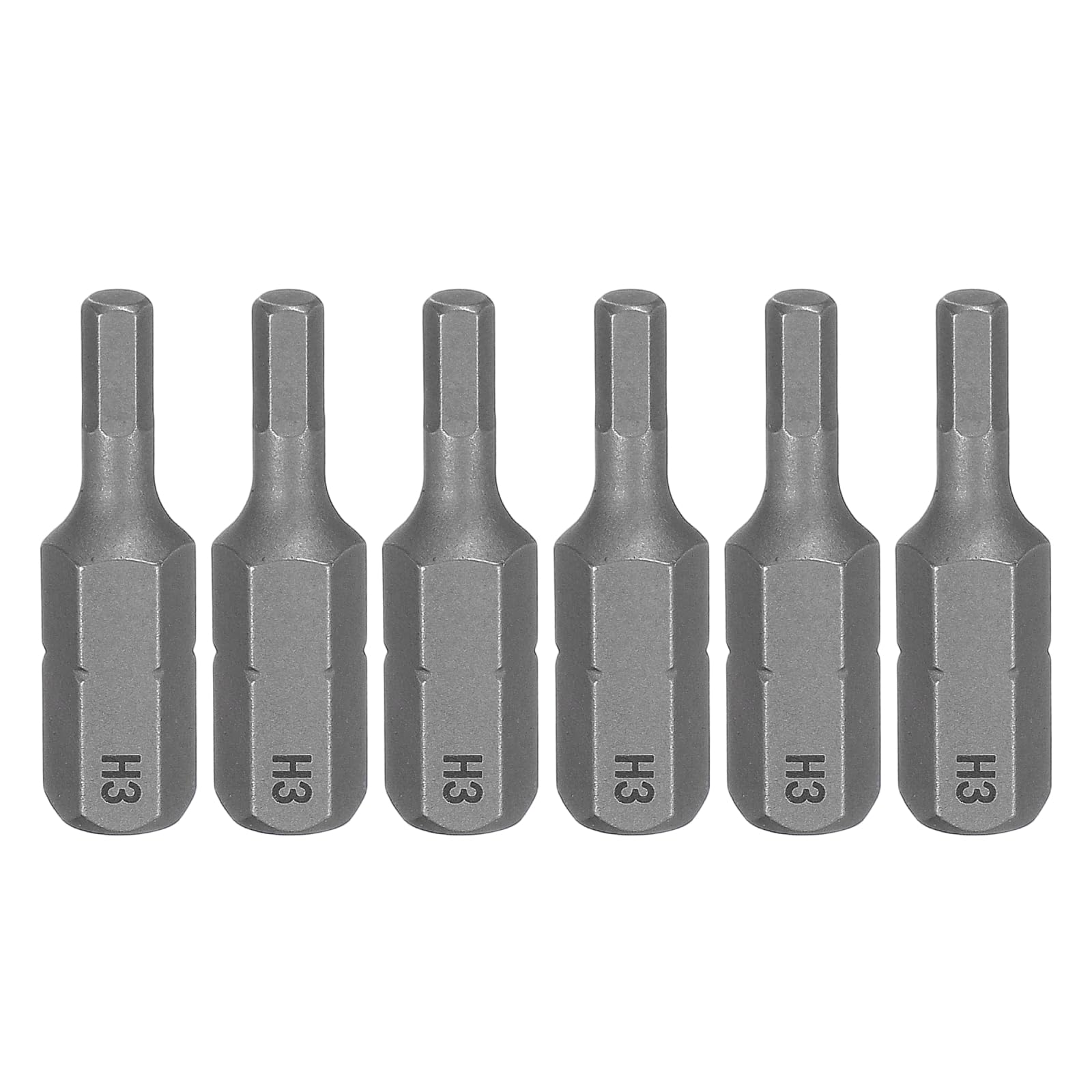 sourcing map 6pcs H3 Hex Screwdriver Bit 1/4" Hex Shank 25mm/1" Length Magnetic Hexagon Head S2 Steel Screw Driver Bit for Precision Repair