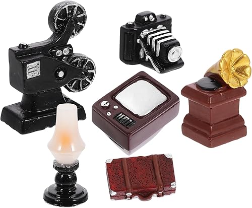 Hemoton 1 juego de accesorios para casa de muñecas en miniatura, lámpara de queroseno vintage, funda de equipaje, decoración para sala de estar,