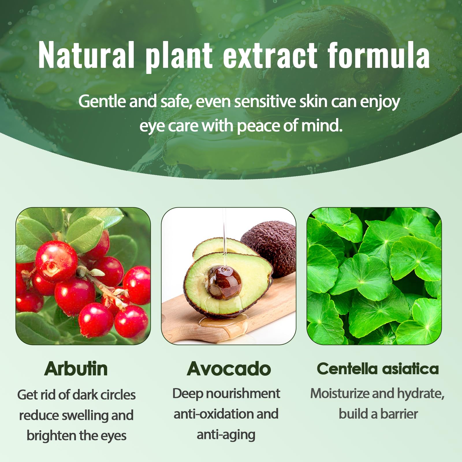 60 pezzi Maschera per Gli Occhi,Maschera per Gli Occhi di Acido Ialuronico Idratante,Avocado Patch Occhiaie, Rimuovi Borse e Gonfiore ,Pelle Lenitiva Ed è Facile da Usare