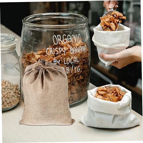 Miniatura 9 de Cabilock Bolsa de arpillera con cordón, bolsa de arpillera con cordón, bolsas de pan, bolsa de ajo, saco de arpillera, bolsas de almacenamiento de