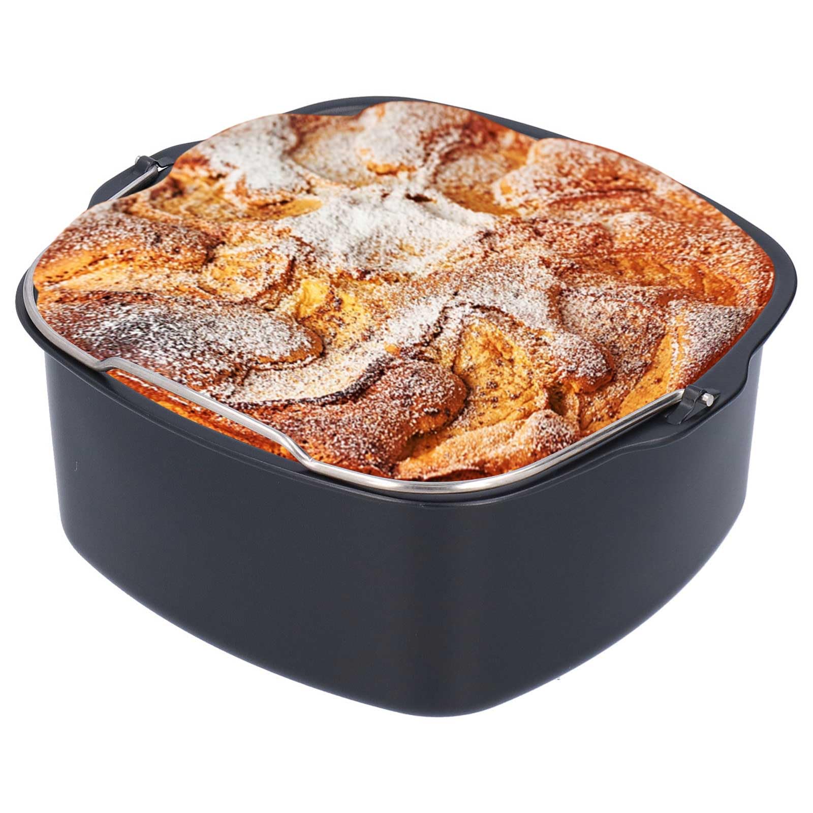 Accessori per friggitrici ad aria quadrate, teglia per friggitrici ad aria, stampi per torte, friggitrice in ferro, tortiera, accessori per friggitrice a botte per torte per HD9925(17-18cm)