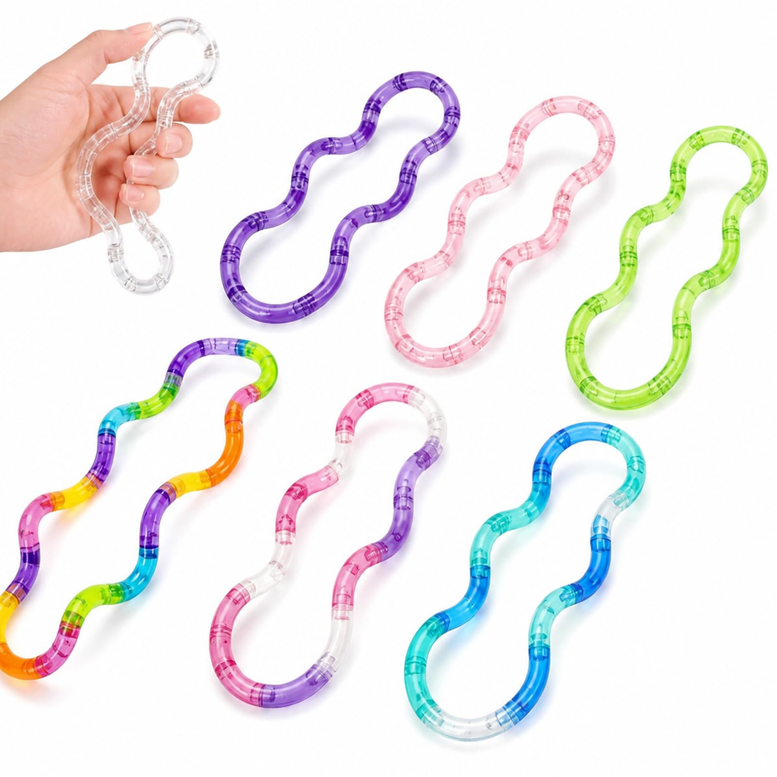 7PCS Tangle Fidget Toy, Sensory Fidget Set