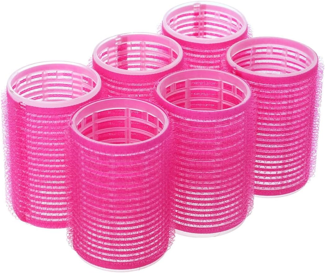 Uonlytech 6pcs Self Grip Rollers Salon Hair Dressing Curlers Medium