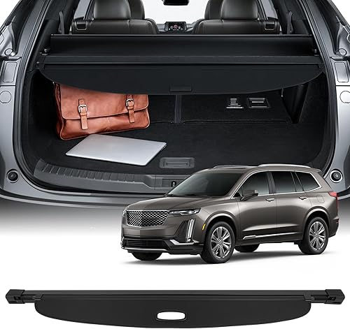 SCITOO Cubierta retráctil de carga trasera 2021-2022 para Cadillac XT6 2.0L Cubierta de seguridad retráctil para maletero trasero