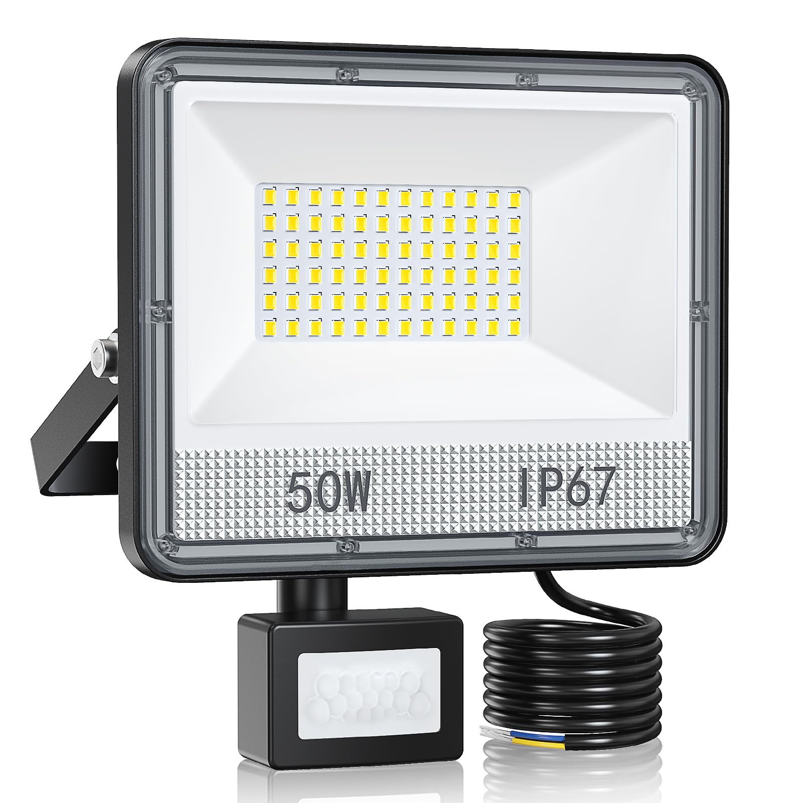 YIQIBRO Lot De 2 Projecteurs LED Extérieur 50W - Spot Etanche IP67 5000LM 7000K, Éclairage Puissant Pour Jardin Et Terrasse